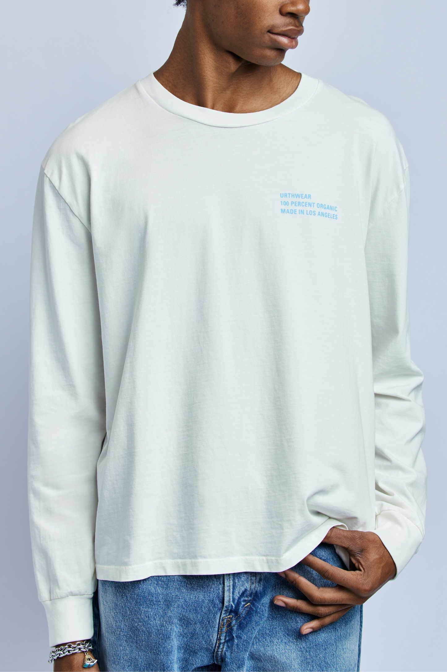Origins Midweight Relaxed Long Sleeve, Lunar White by URTHWEAR