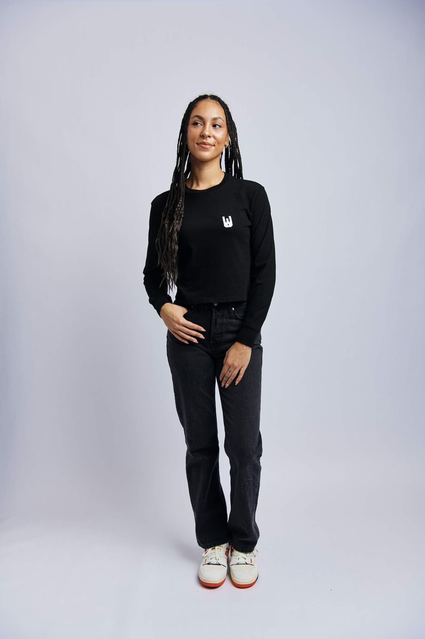 Radiate Love Midweight Standard Long Sleeve, Super Black by URTHWEAR