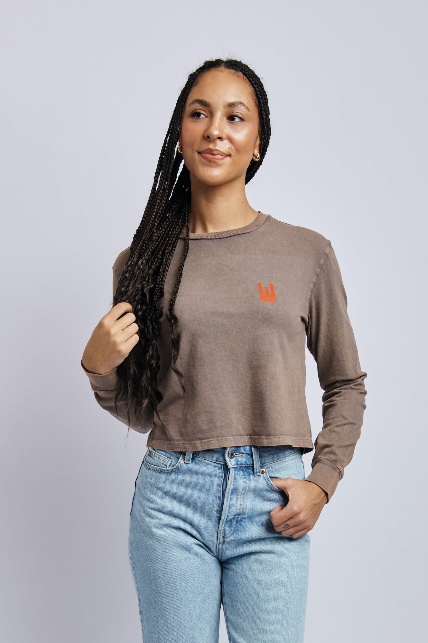 Down To Urth Midweight Standard Long Sleeve, Camo Grey by URTHWEAR