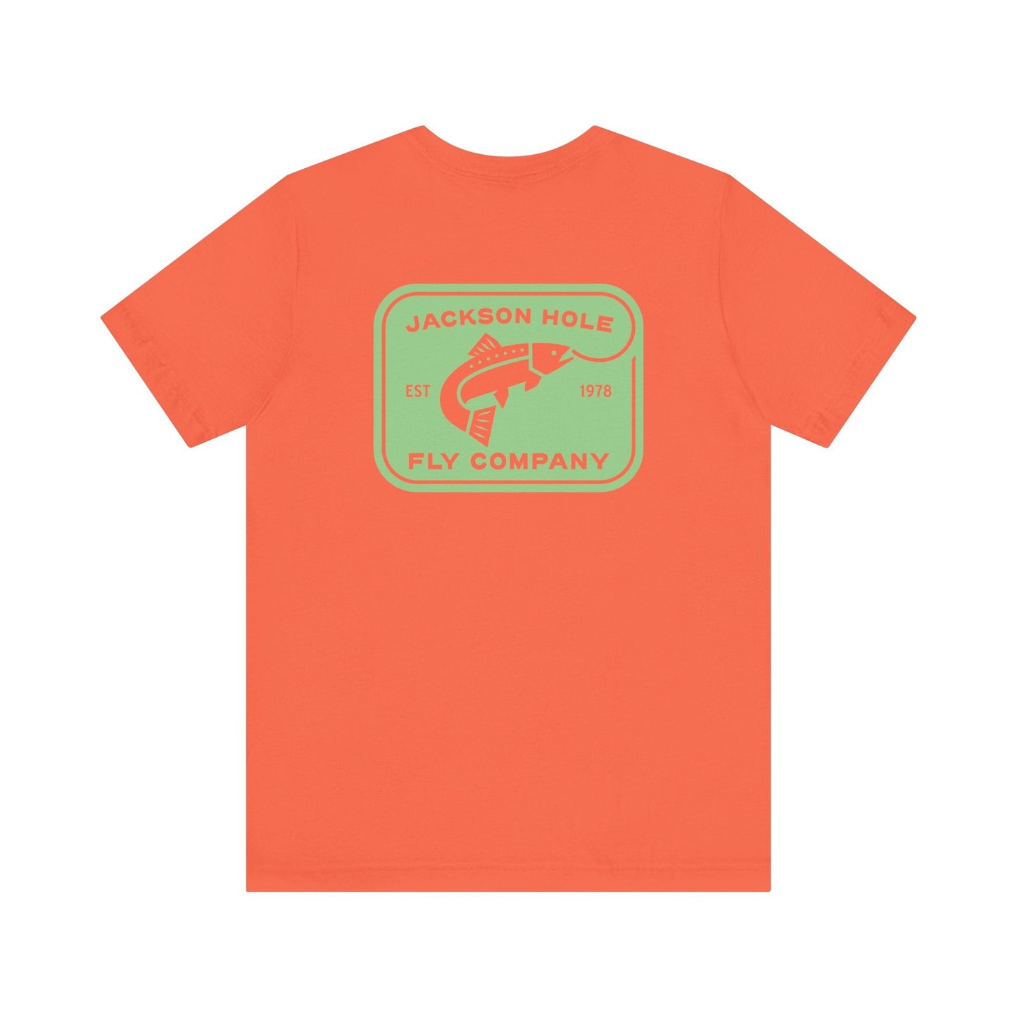 JHFLYCO Rectangle Badge Tee - Bright Midge Logo