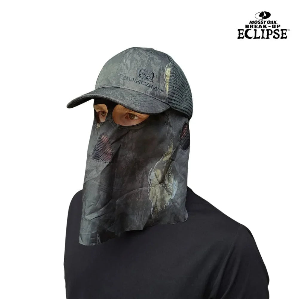 2-in-1 Ball Cap + Face Mask in Mossy Oak & Realtree Camo