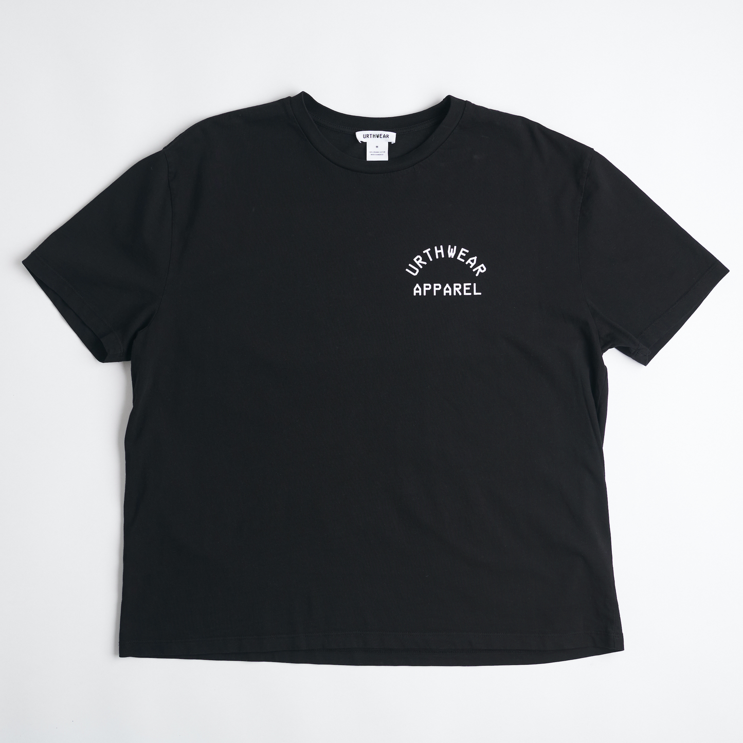 Logo Midweight Relaxed Tee, Super Black by URTHWEAR