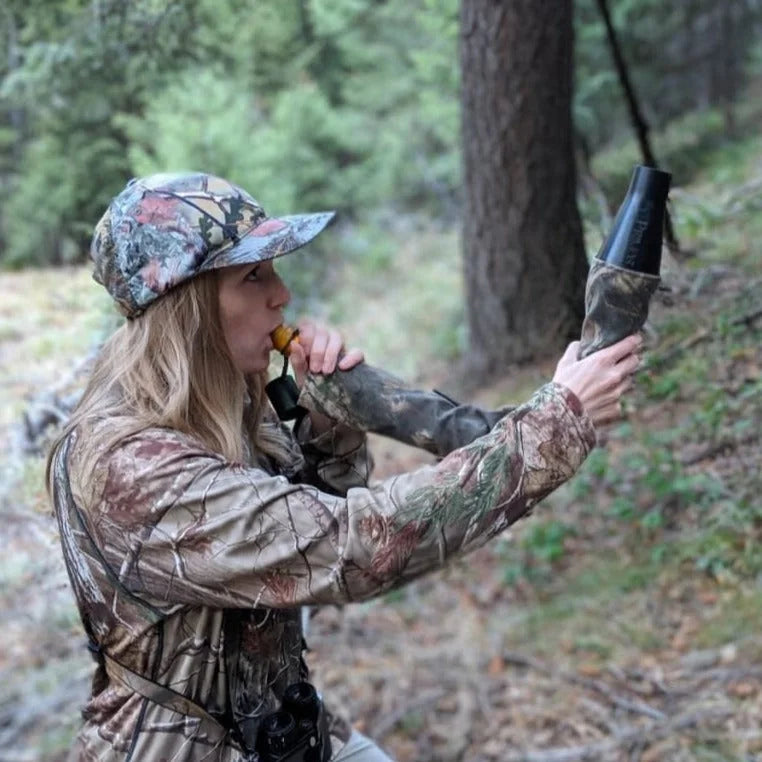 2-in-1 REAR Face Mask and Camo Hat (Fitted) - Front Mask and