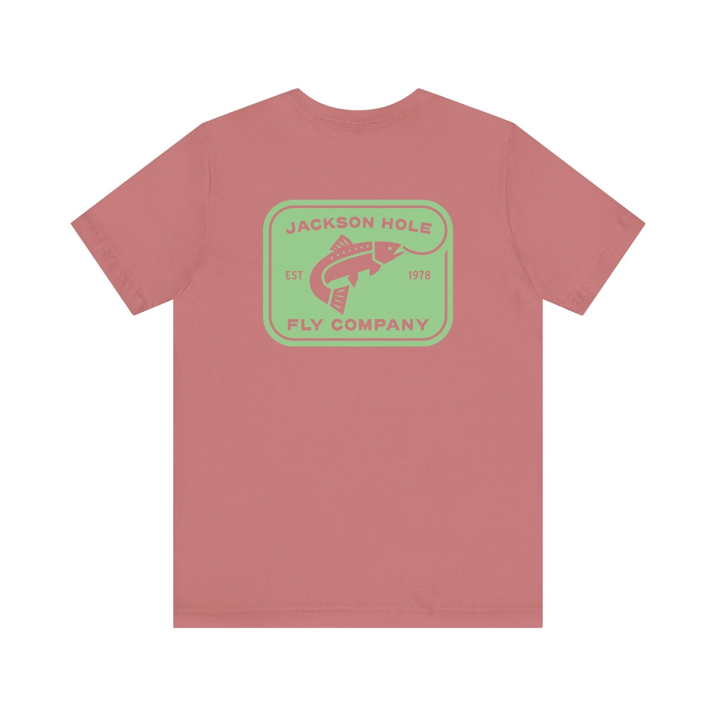 JHFLYCO Rectangle Badge Tee - Bright Midge Logo