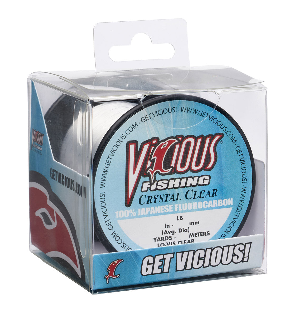 Vicious Crystal Clear 100% Japanese Fluorocarbon - 25 Lb Test
