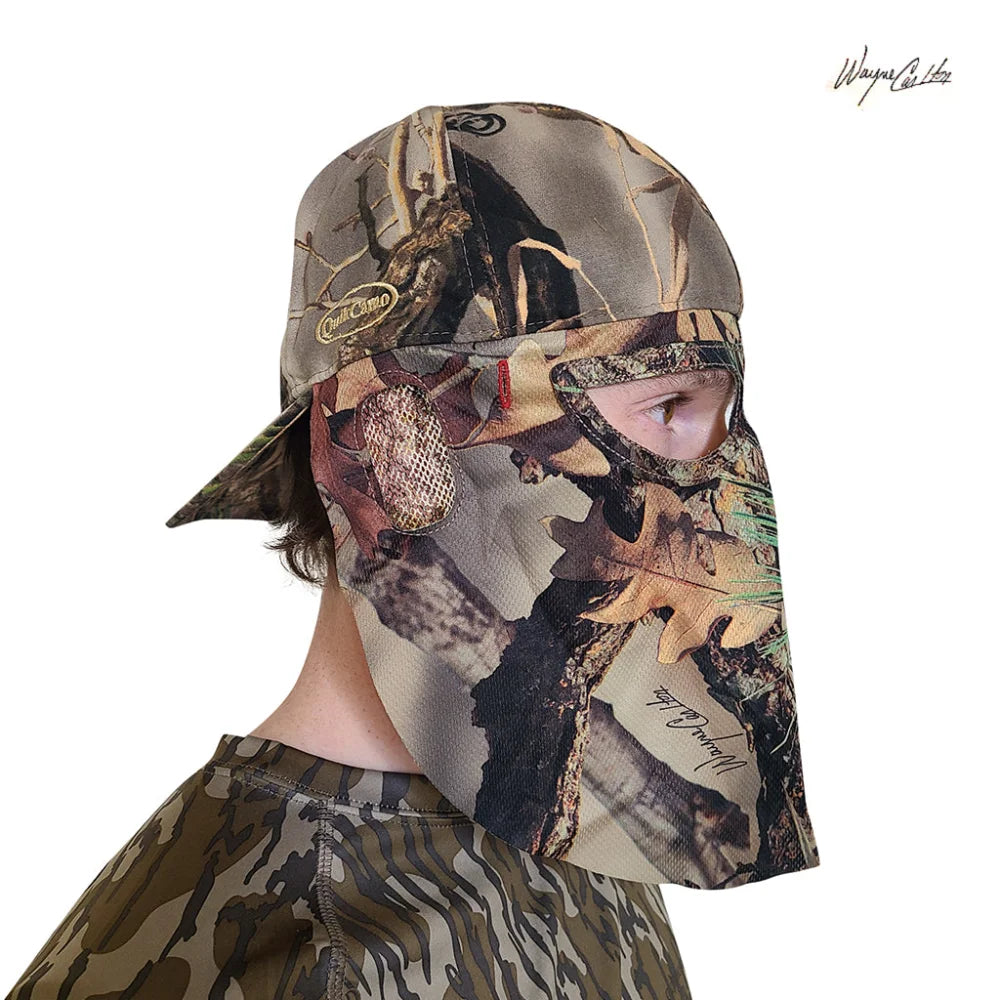 2-in-1 Rear Face Mask Ball Caps (MOSSY OAK & REALTREE Camo)