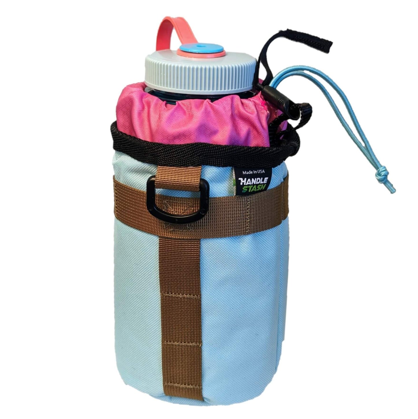 Handlestash stem bag in miami Nice Teal and pink