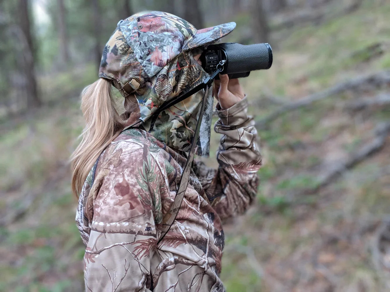 2-in-1 FRONT Face Mask and Camo Hat (Adjustable OSFM) -