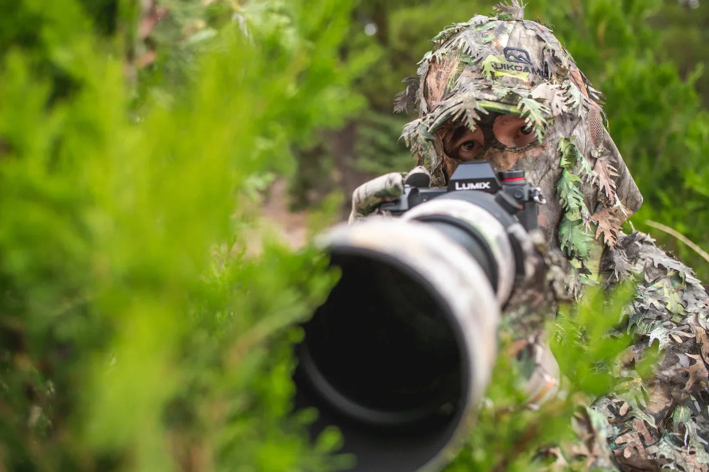 3D Leafy Camo Caps w/Built-in Face Mask (Mossy Oak and