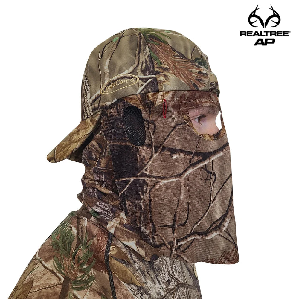 2-in-1 Rear Face Mask Ball Caps (MOSSY OAK & REALTREE Camo)