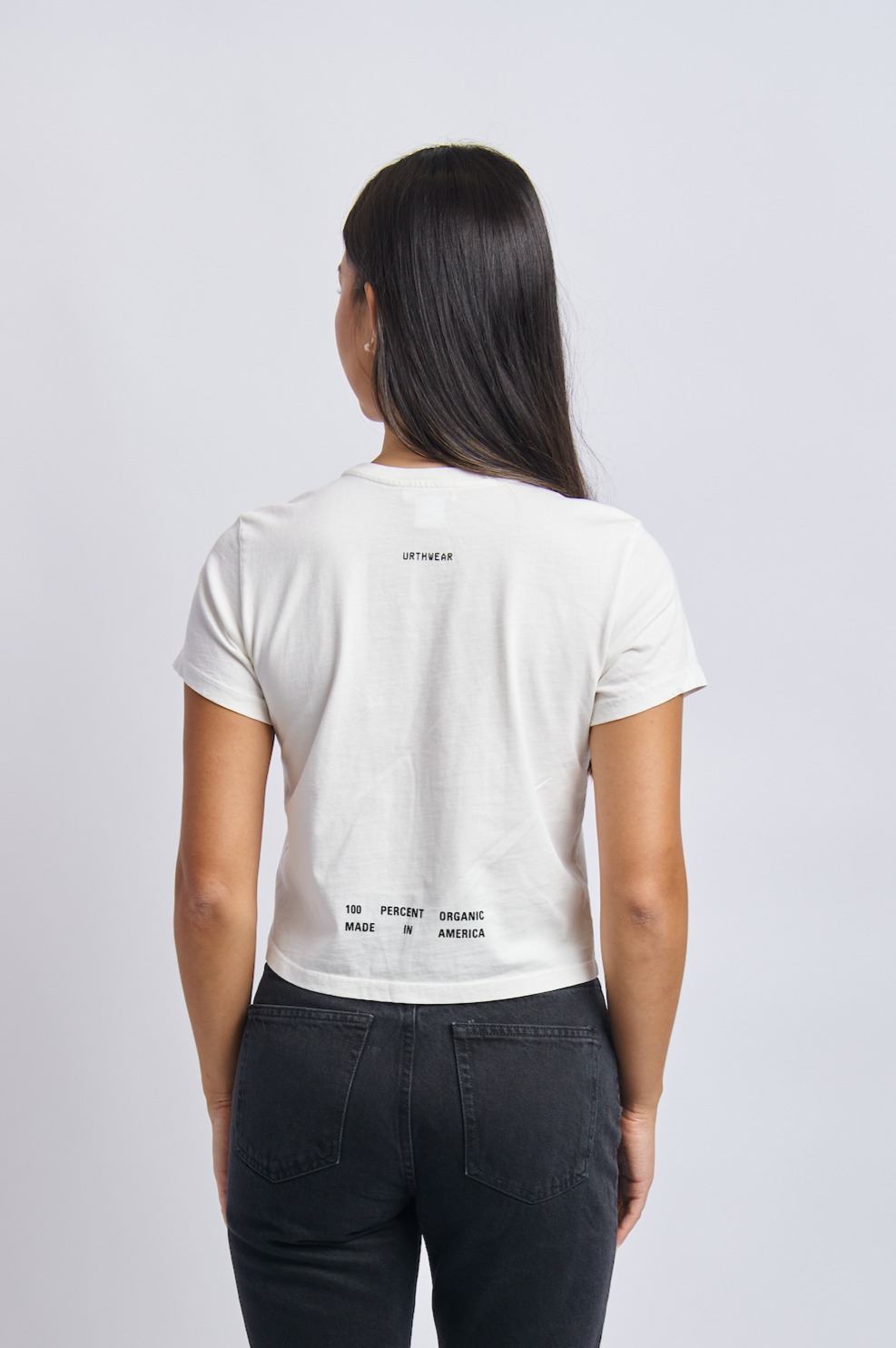 Split Logo Midweight Crew Tee, Lunar White by URTHWEAR