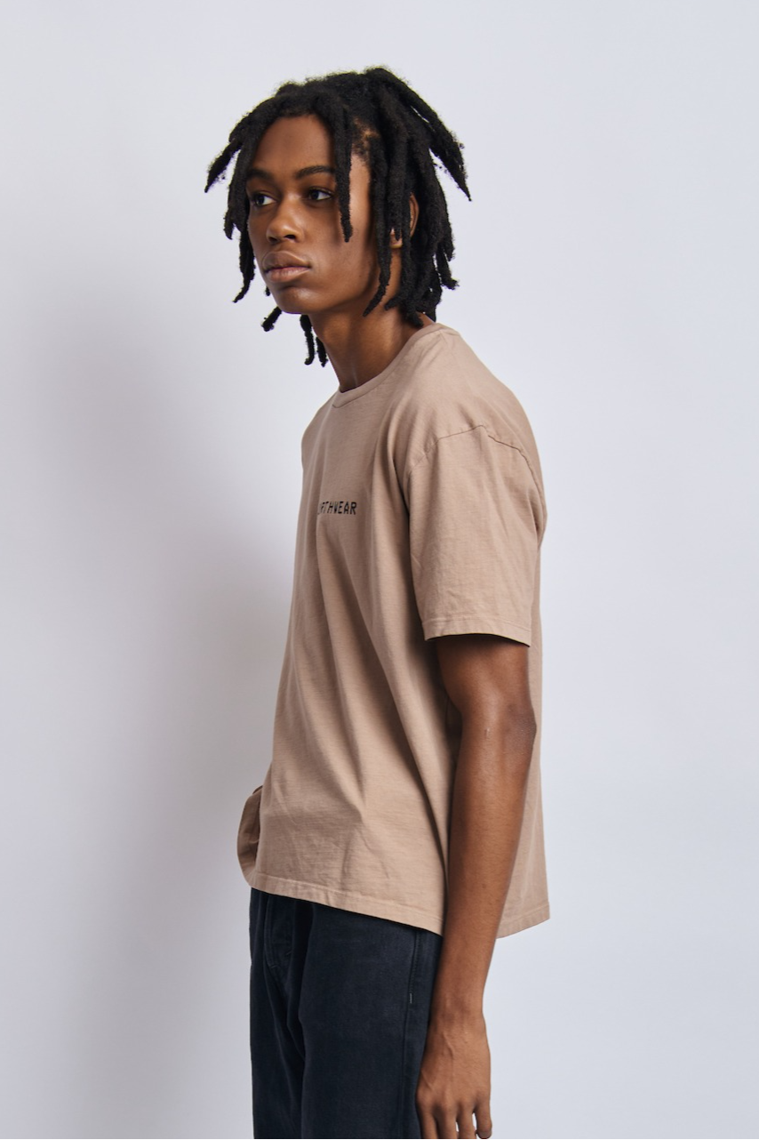 Mortal Planet Midweight Relaxed Tee, Desert Clay by URTHWEAR