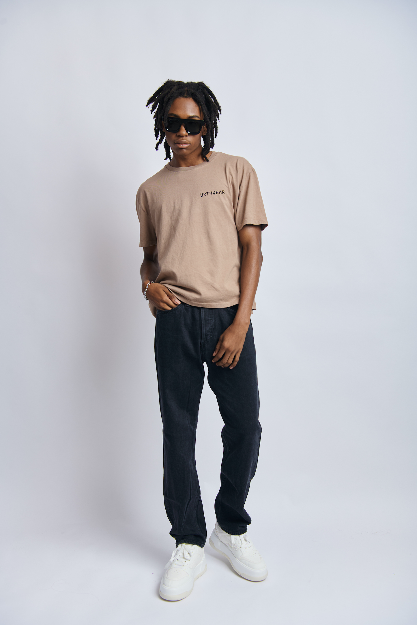 Mortal Planet Midweight Relaxed Tee, Desert Clay by URTHWEAR