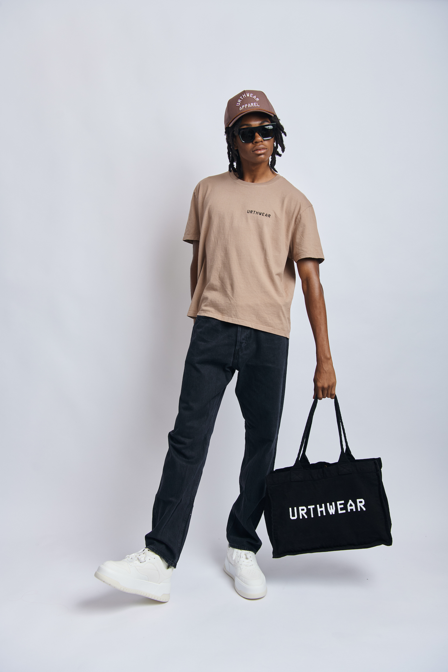Mortal Planet Midweight Relaxed Tee, Desert Clay by URTHWEAR