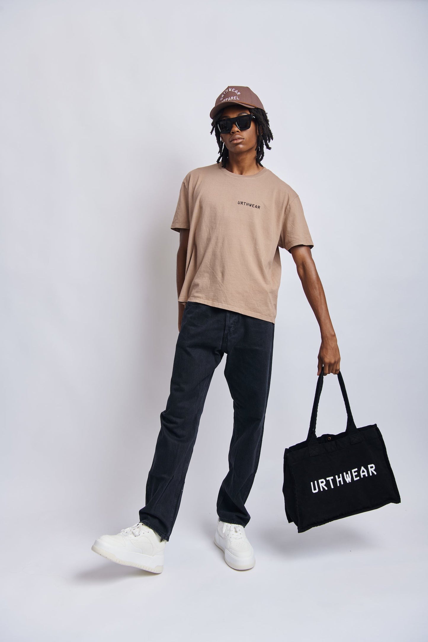 Logo Heavyweight Tote Bag, Phantom Black by URTHWEAR
