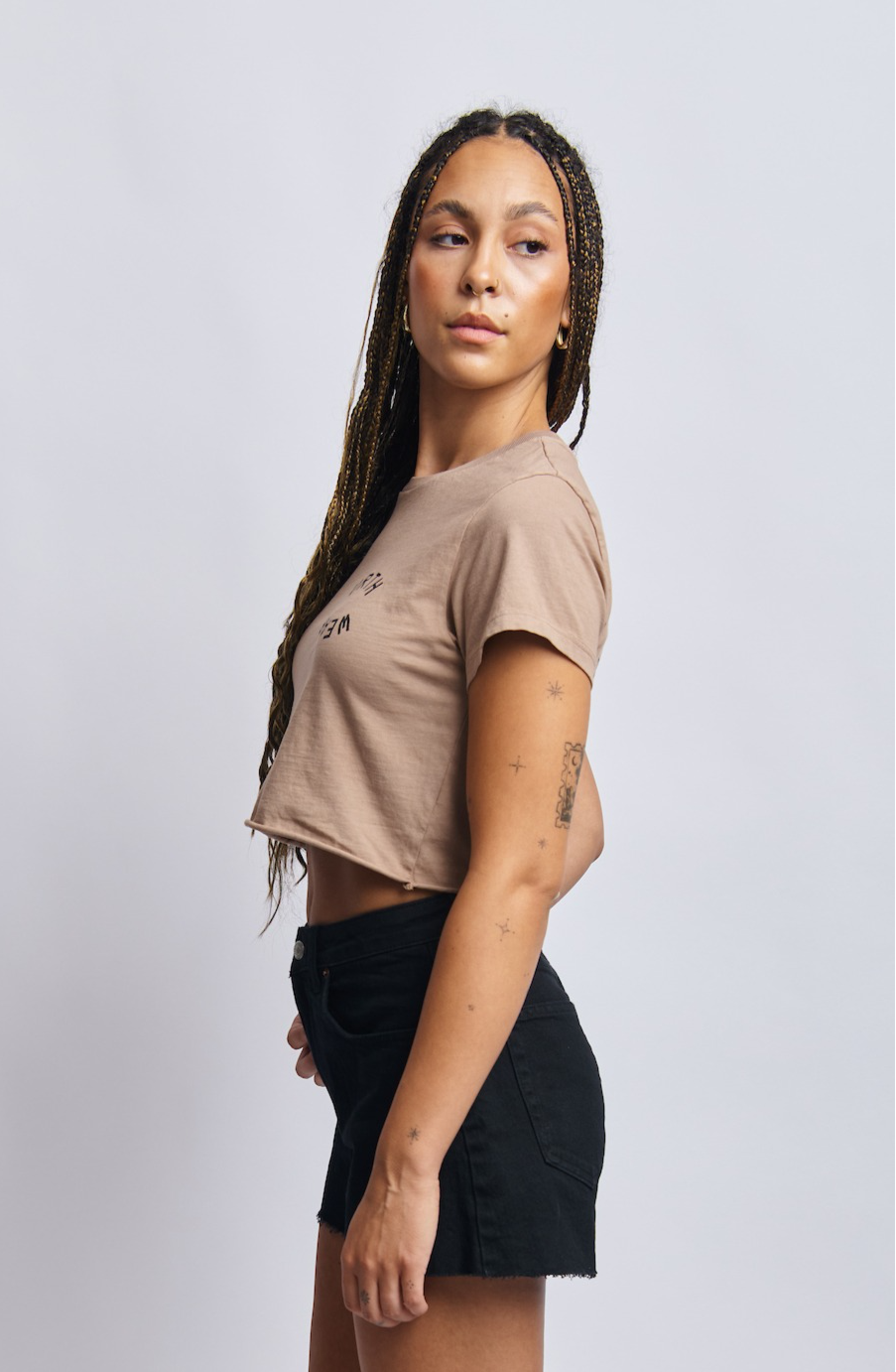 Terra Sol Luna Midweight Cropped Tee, Desert Clay by URTHWEAR