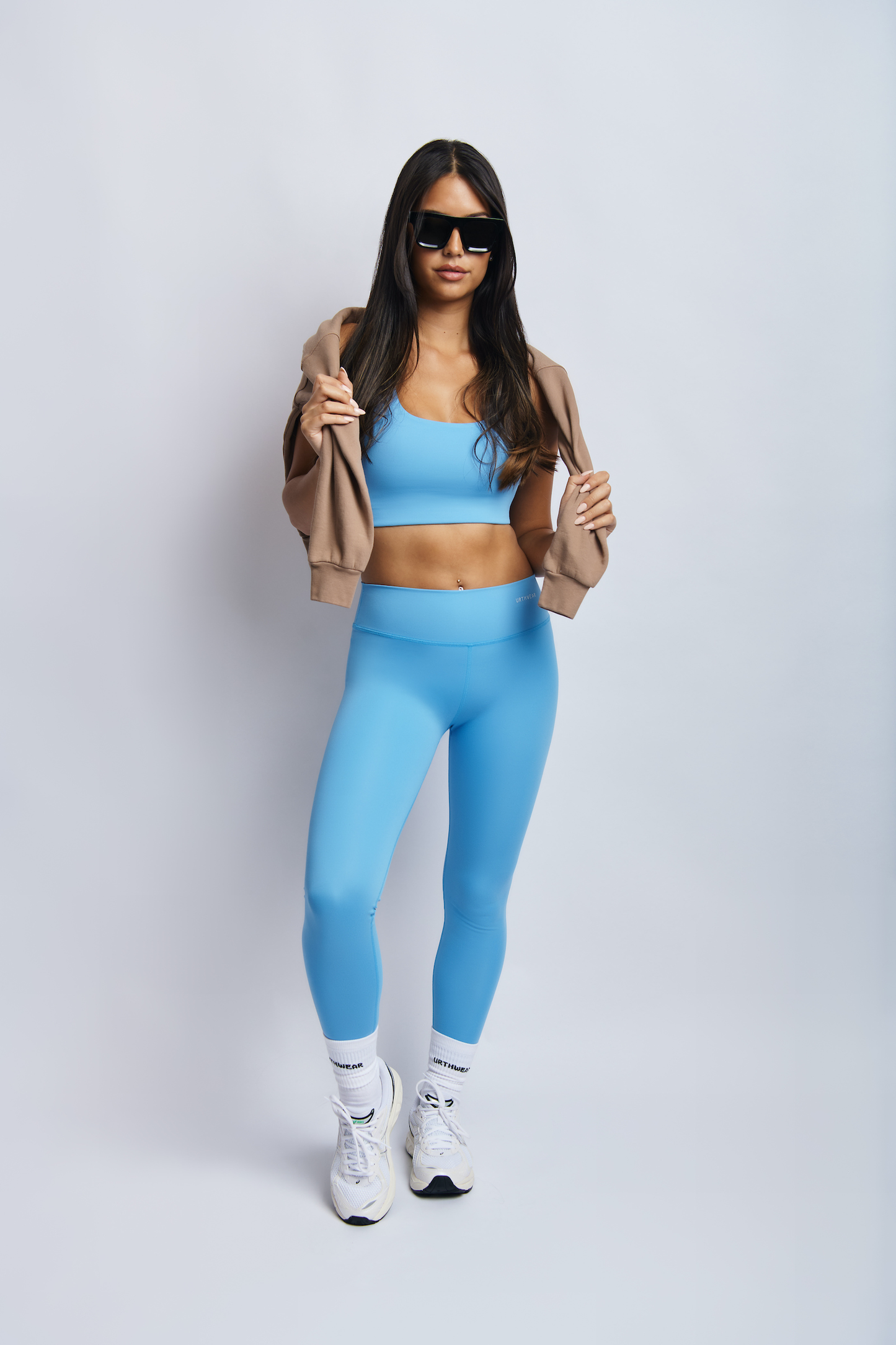 Ecomoss Low Neck Racerback Bra, Electric Blue by URTHWEAR
