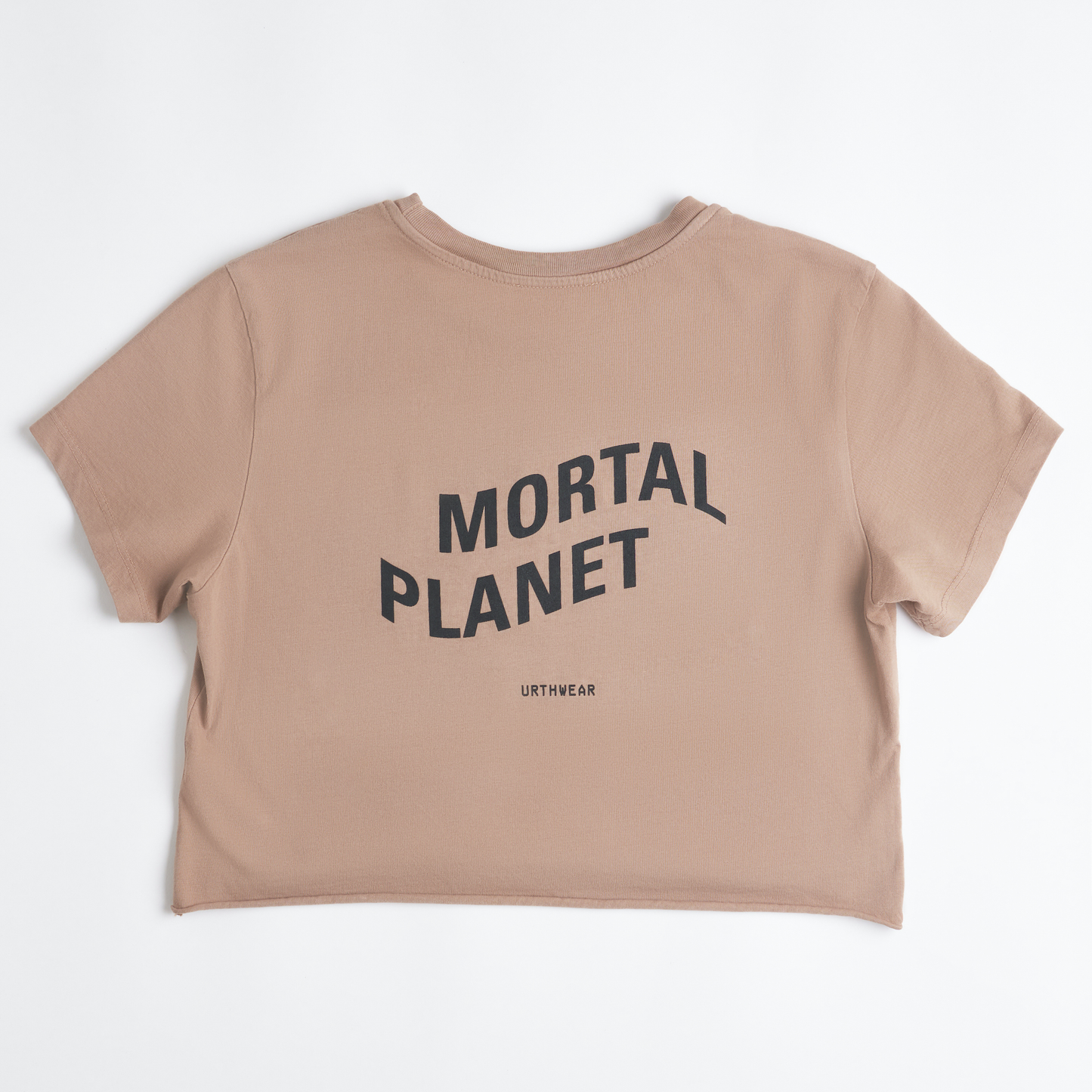 Mortal Planet Midweight Cropped Tee, Desert Clay by URTHWEAR