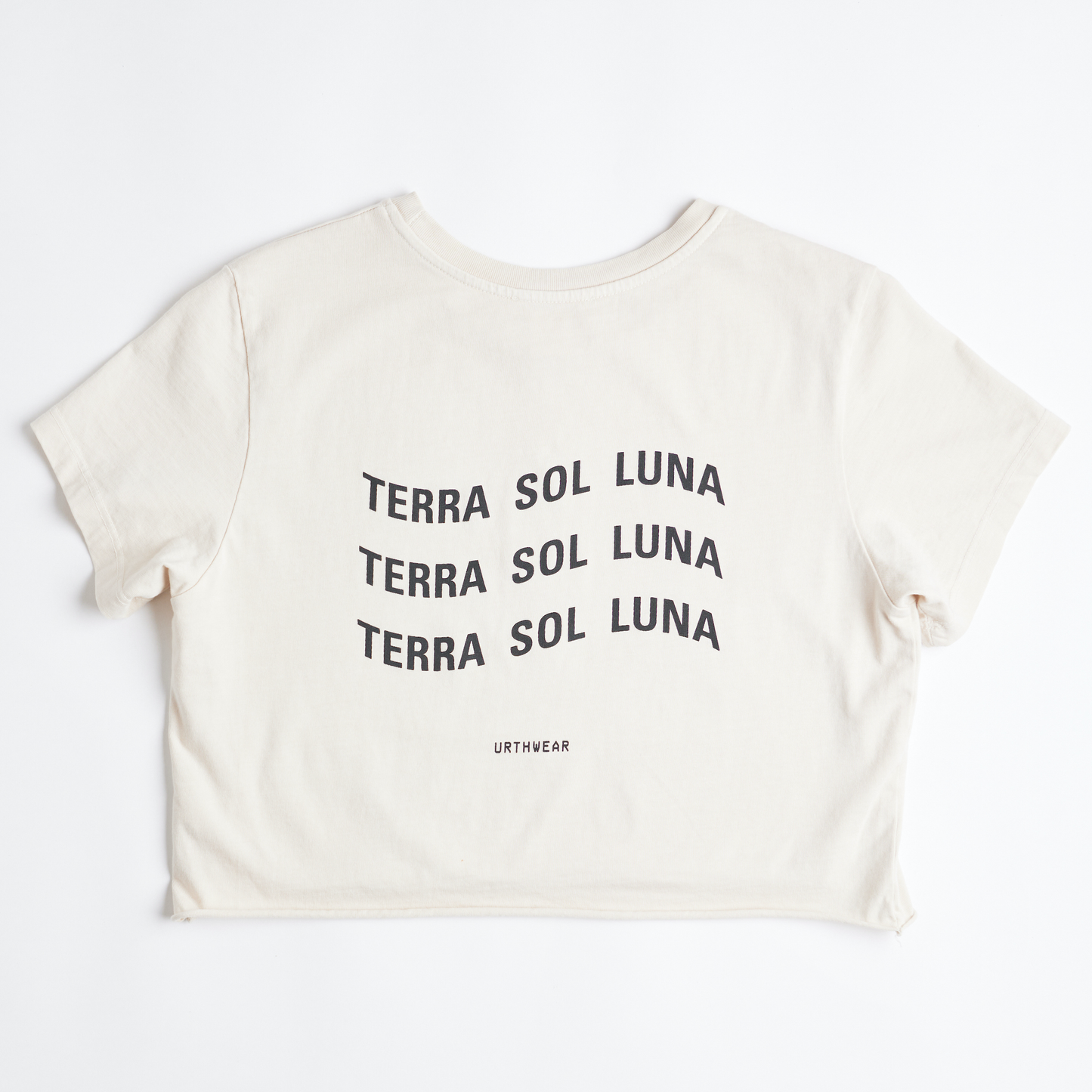 Terra Sol Luna Midweight Cropped Tee, Cosmic Sand by URTHWEAR