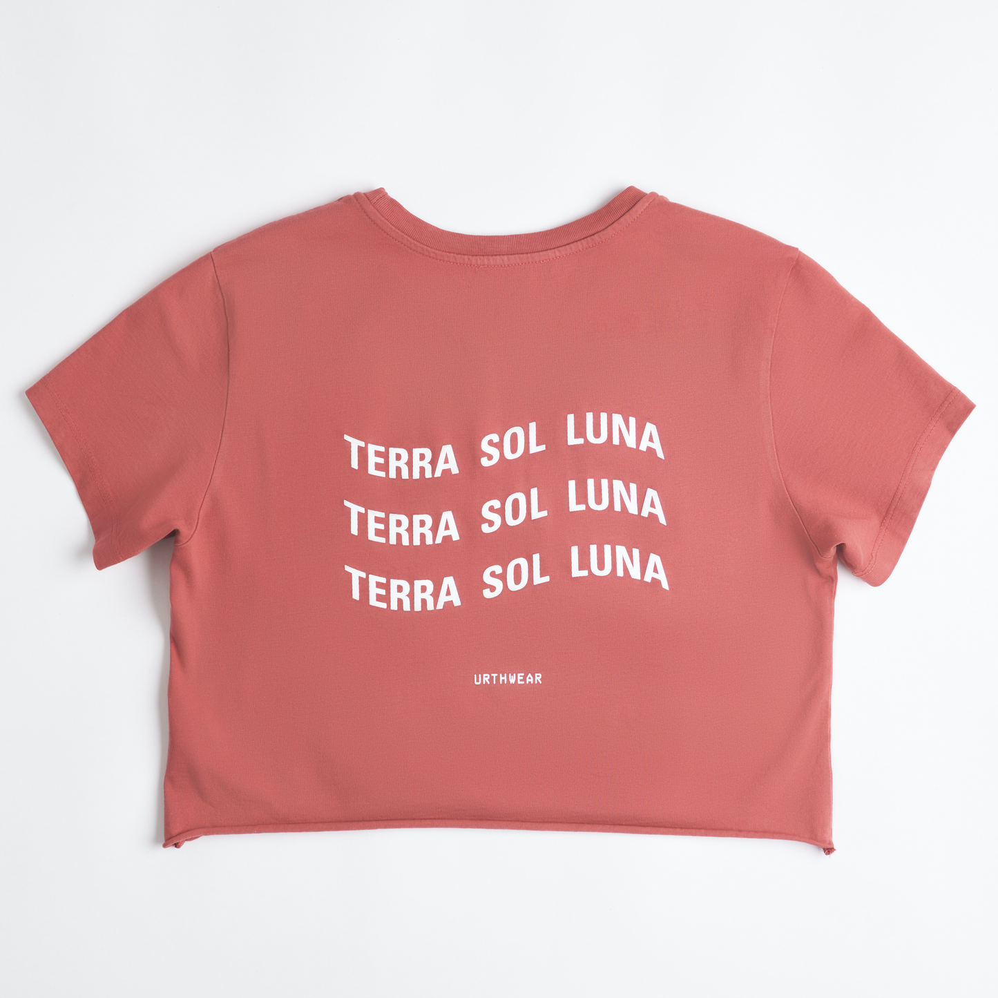 Terra Sol Luna Midweight Cropped Tee, Ash Red by URTHWEAR