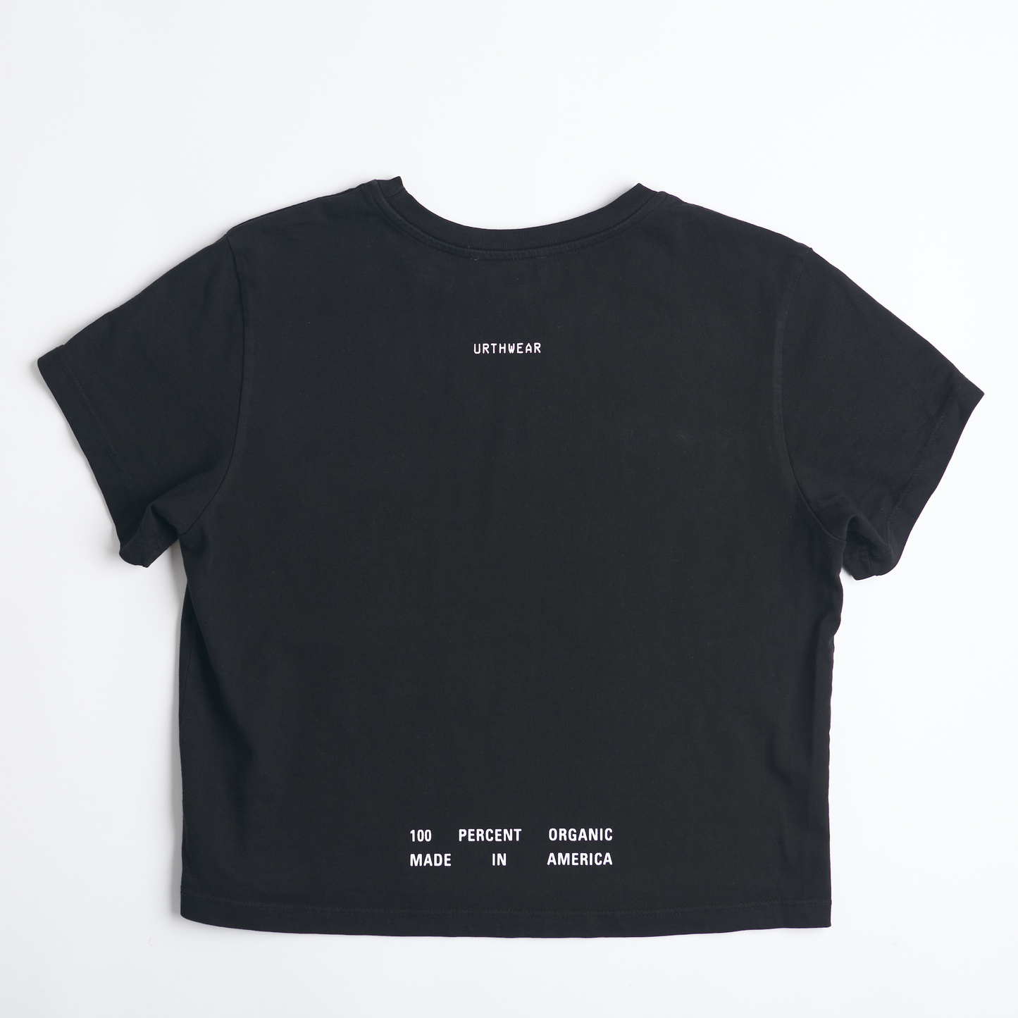 Split Logo Midweight Crew Tee, Super Black by URTHWEAR