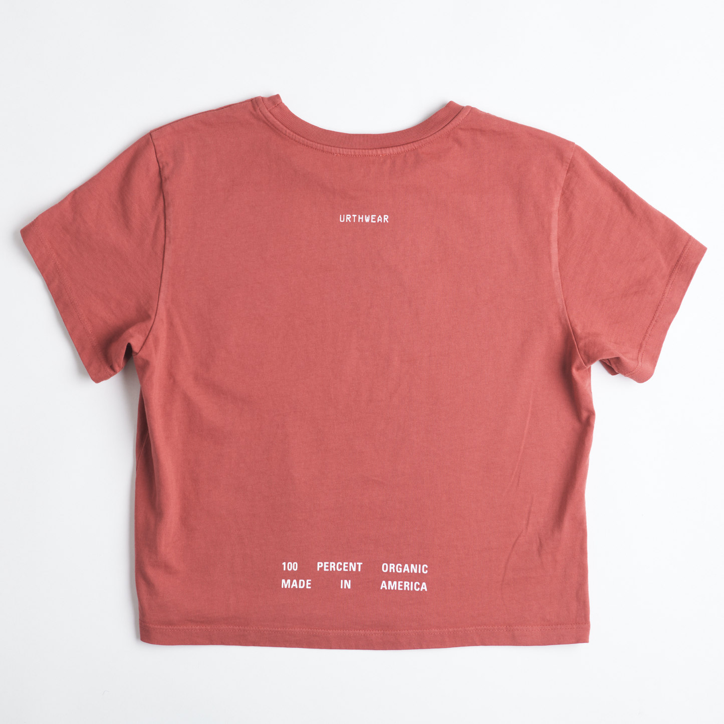 Split Logo Midweight Crew Tee, Ash Red by URTHWEAR