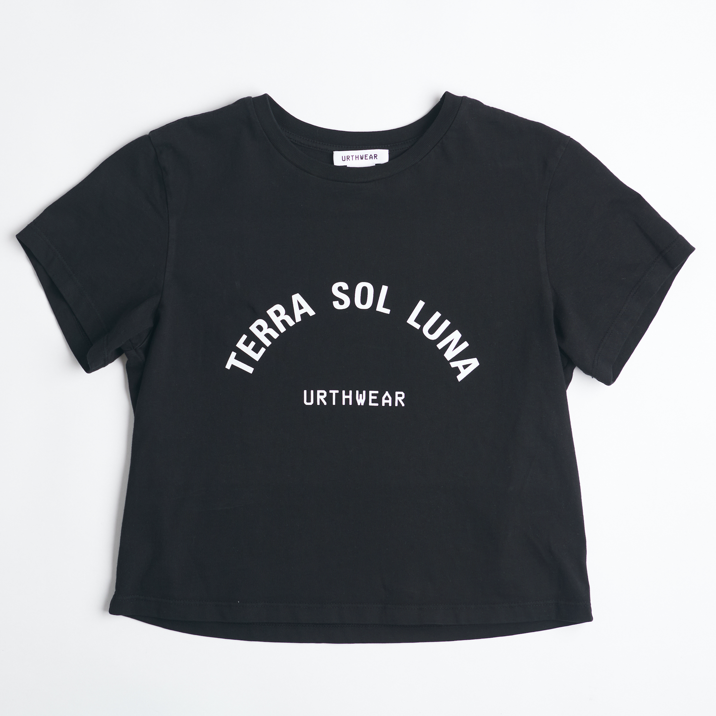 Terra Sol Luna Midweight Crew Tee, Super Black by URTHWEAR