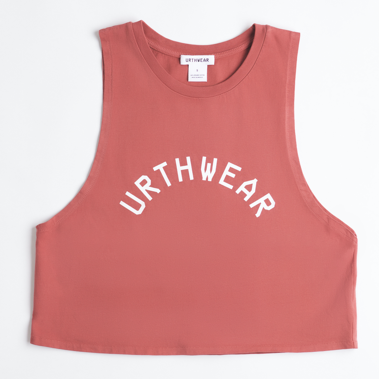 Arch Logo Midweight Cropped Tank, Ash Red by URTHWEAR