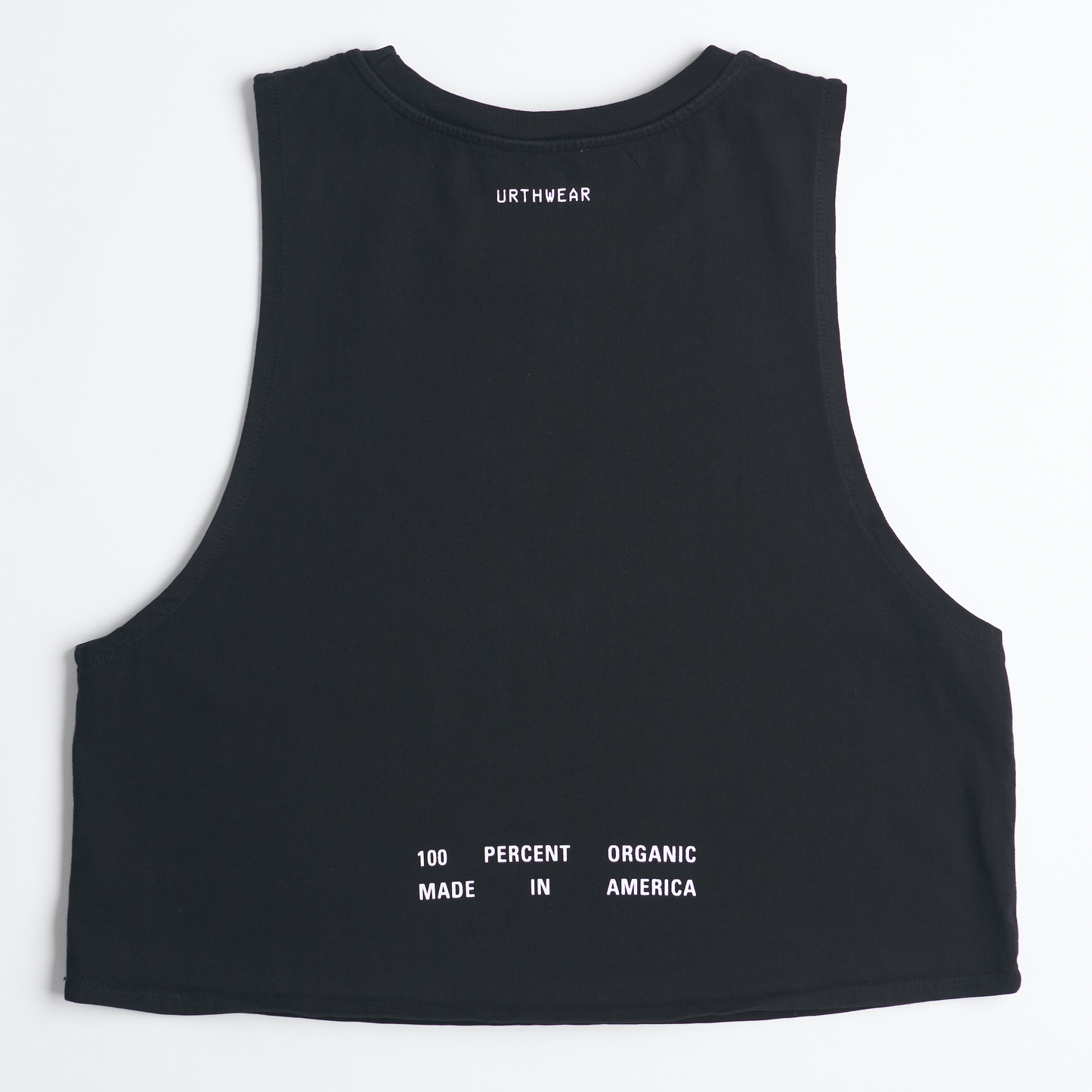 Mortal Planet Midweight Cropped Tank, Super Black by URTHWEAR