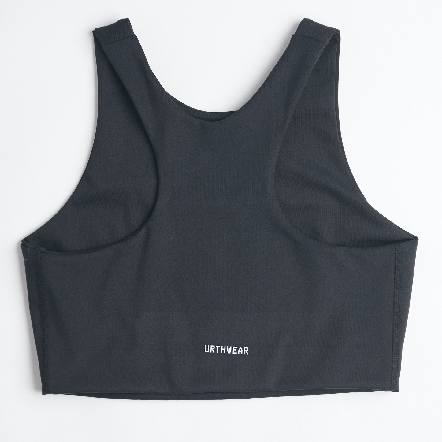 Ecomoss High Neck Racerback Bra, Raven Black by URTHWEAR