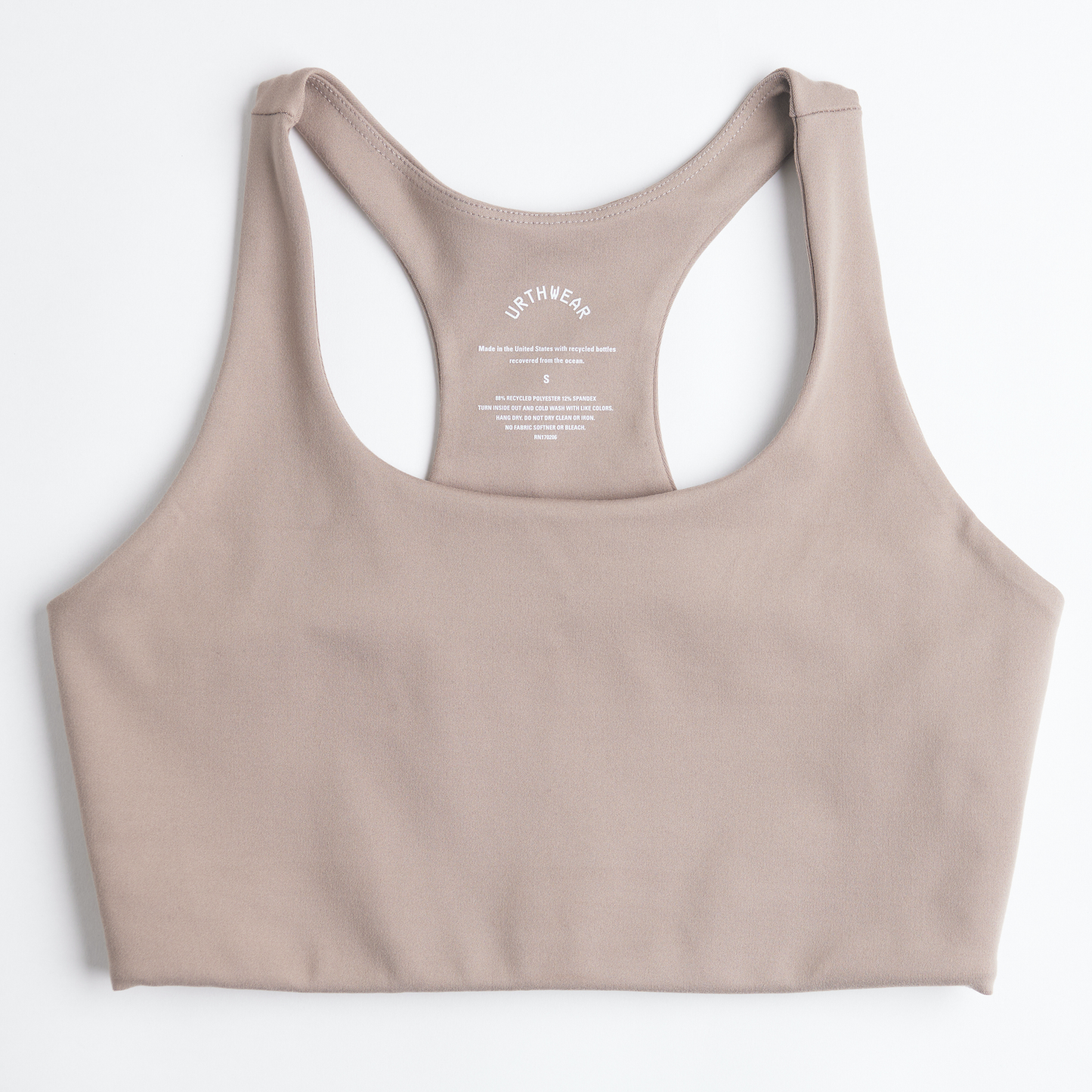 Ecomoss Low Neck Racerback Bra, Desert Clay by URTHWEAR