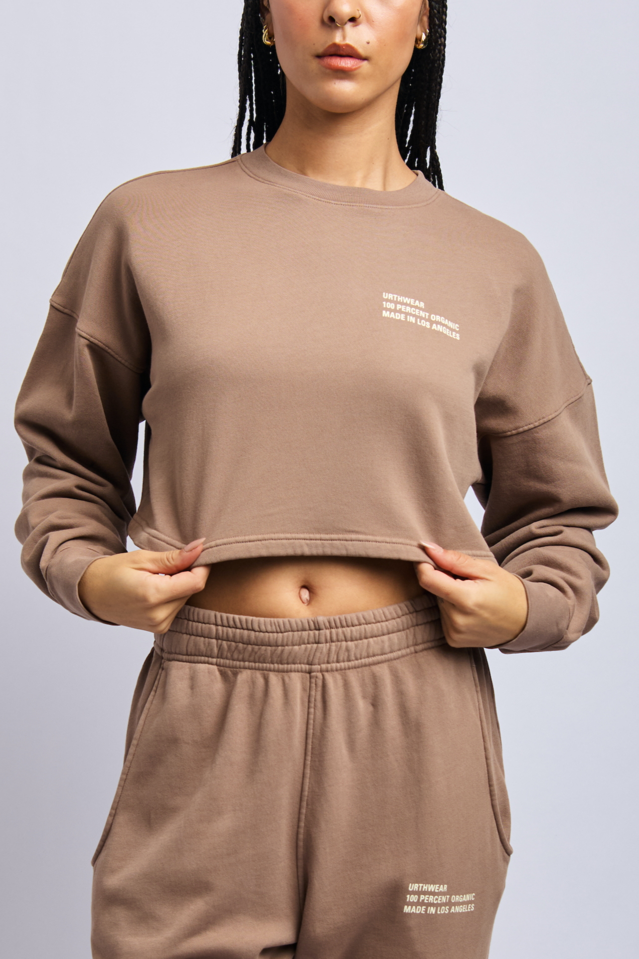 Origins Cloudfleece Cropped Sweatshirt, Desert Clay by URTHWEAR