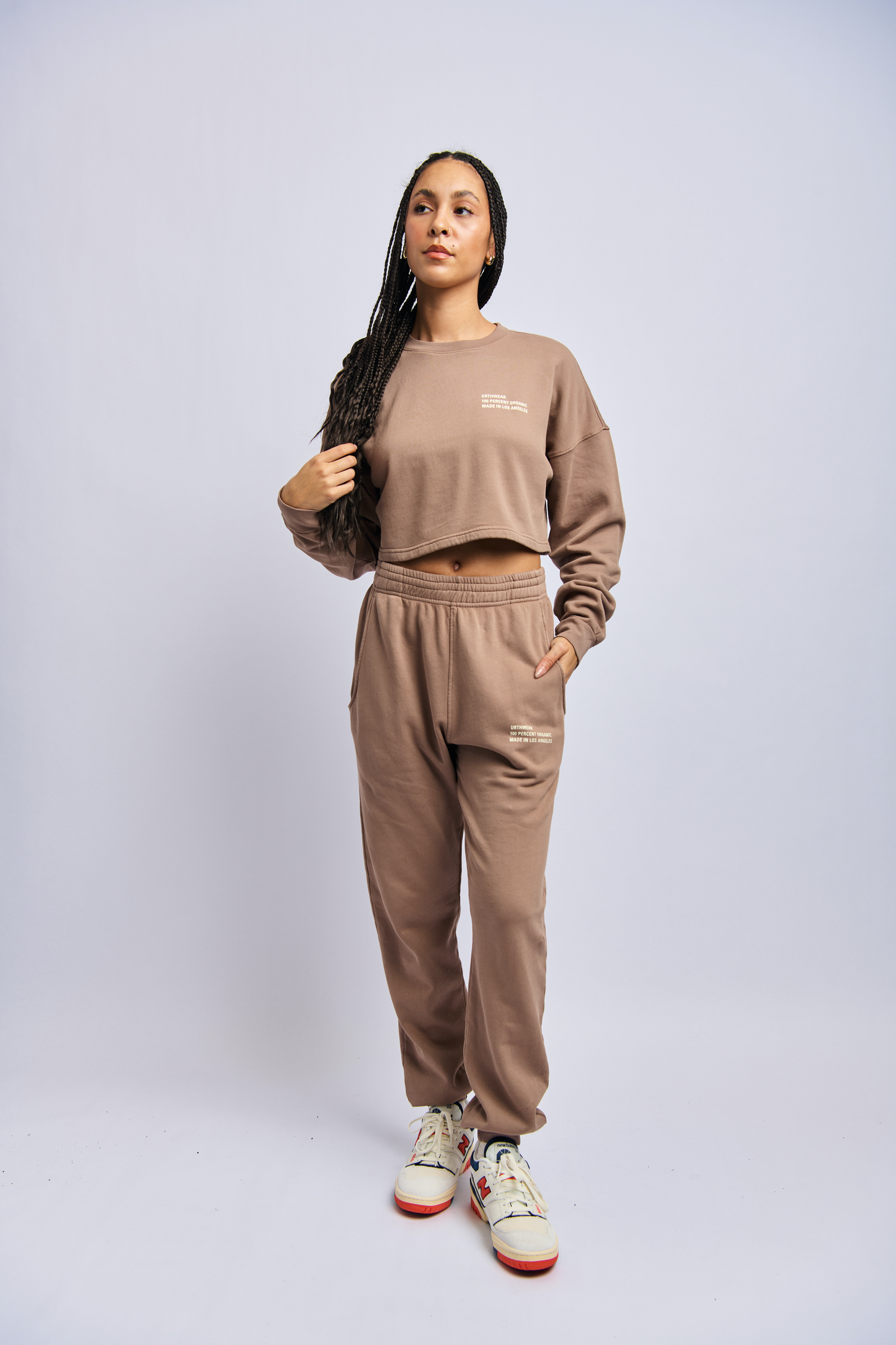 Origins Cloudfleece Cropped Sweatshirt, Desert Clay by URTHWEAR