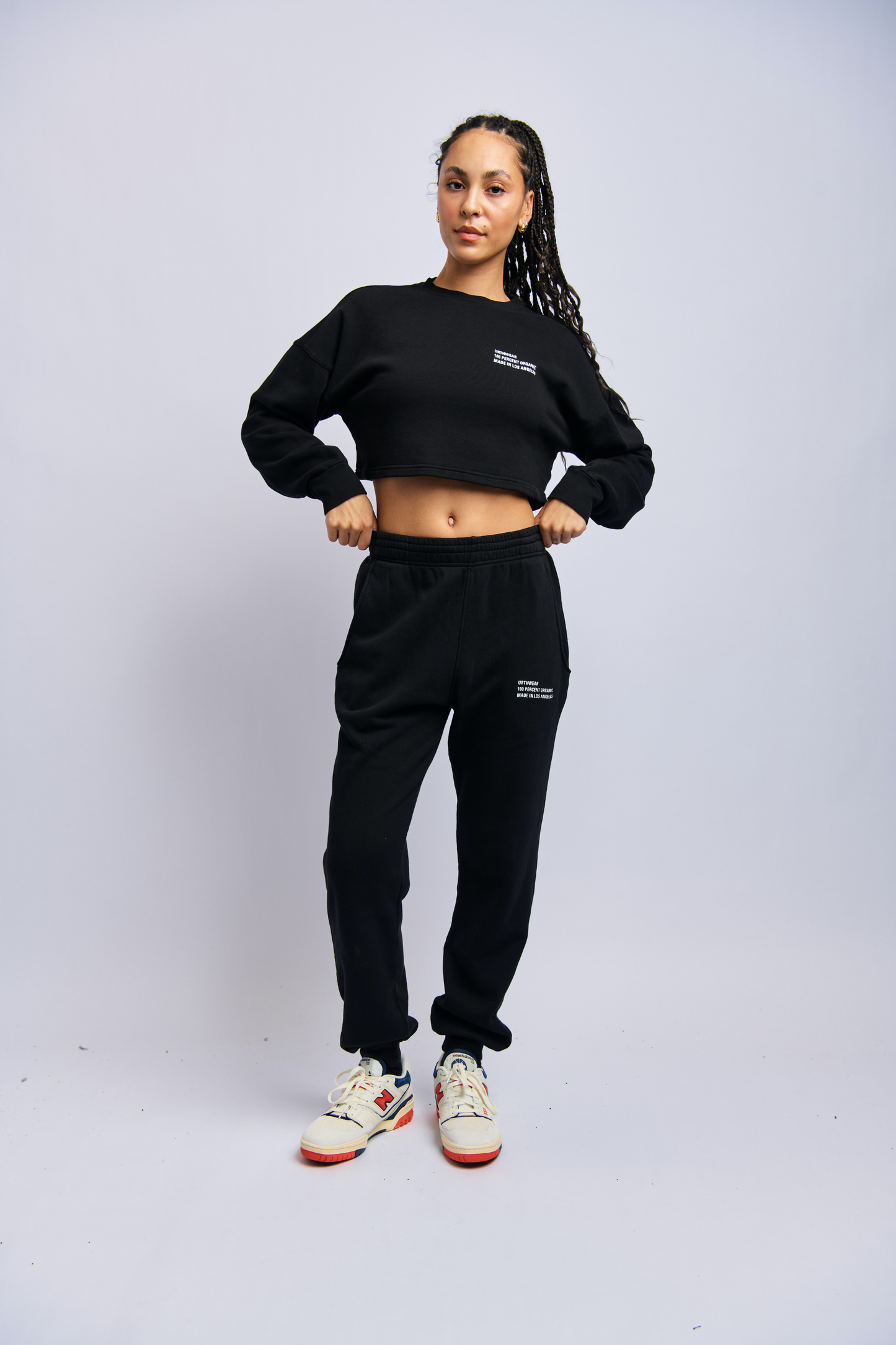Origins Cloudfleece Cropped Sweatshirt, Super Black by URTHWEAR