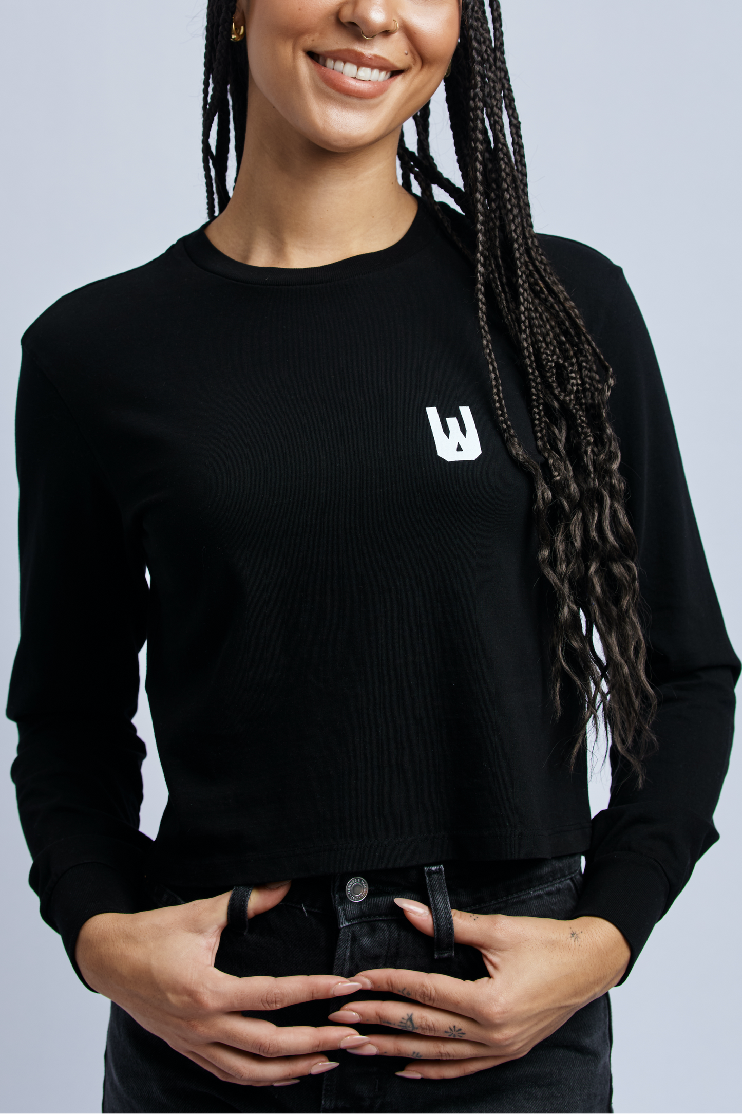 Radiate Love Midweight Standard Long Sleeve, Super Black by URTHWEAR
