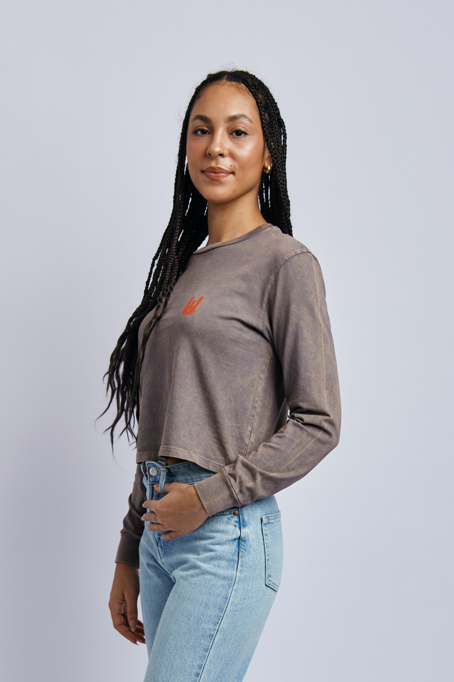 Down To Urth Midweight Standard Long Sleeve, Camo Grey by URTHWEAR