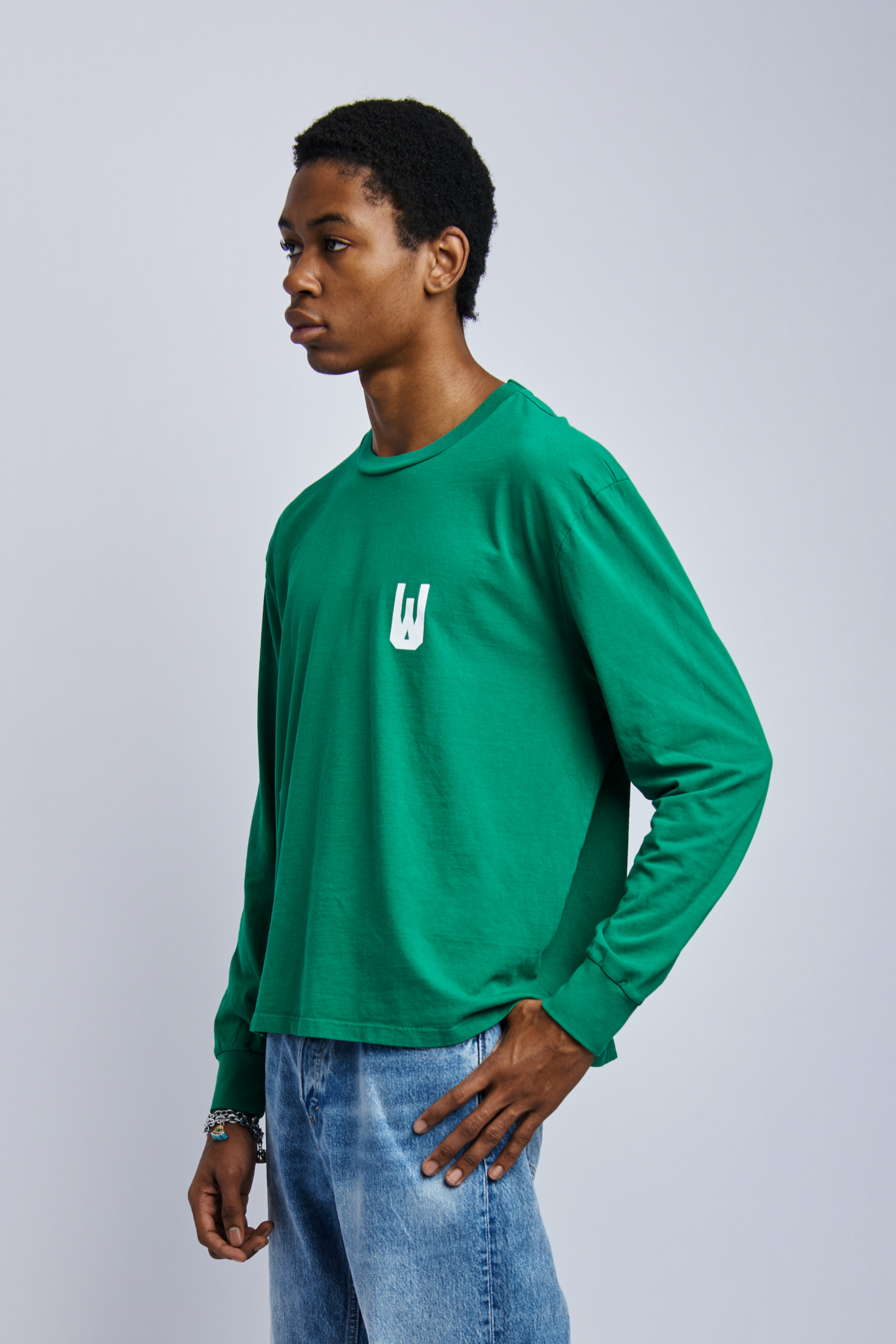 High Frequency Midweight Relaxed Long Sleeve, Rolex Green by URTHWEAR