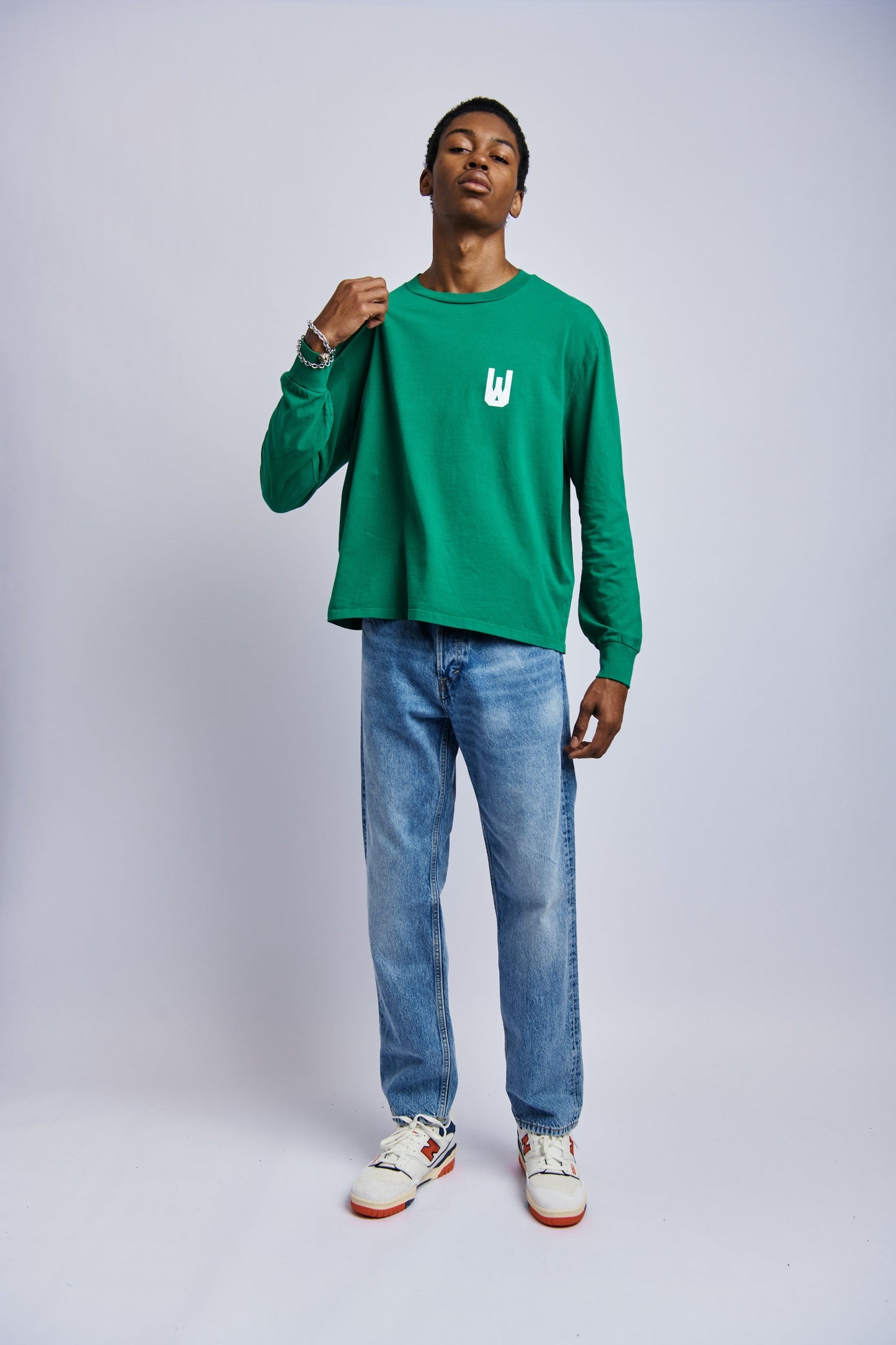 High Frequency Midweight Relaxed Long Sleeve, Rolex Green by URTHWEAR