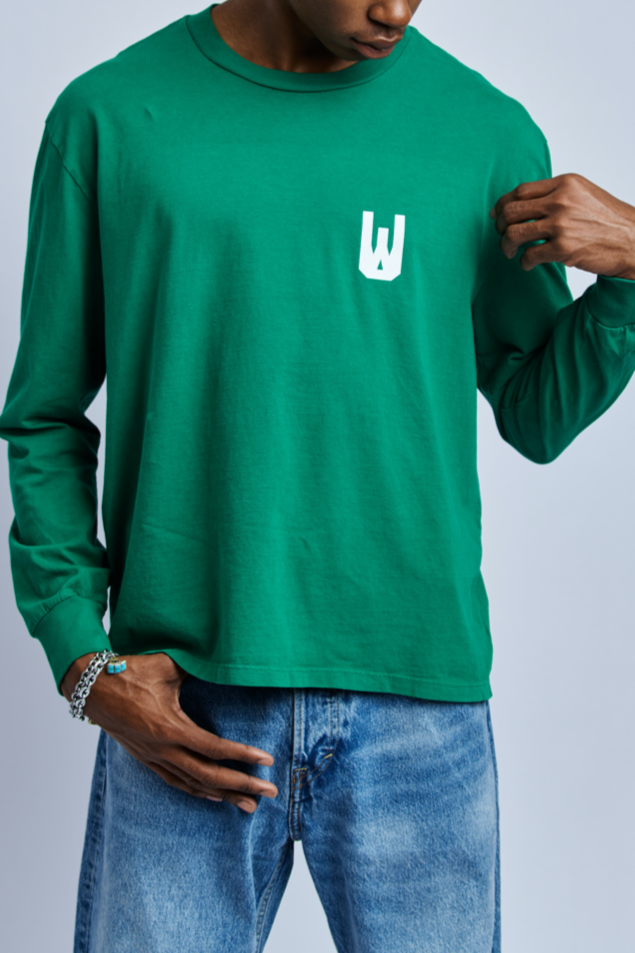 High Frequency Midweight Relaxed Long Sleeve, Rolex Green by URTHWEAR