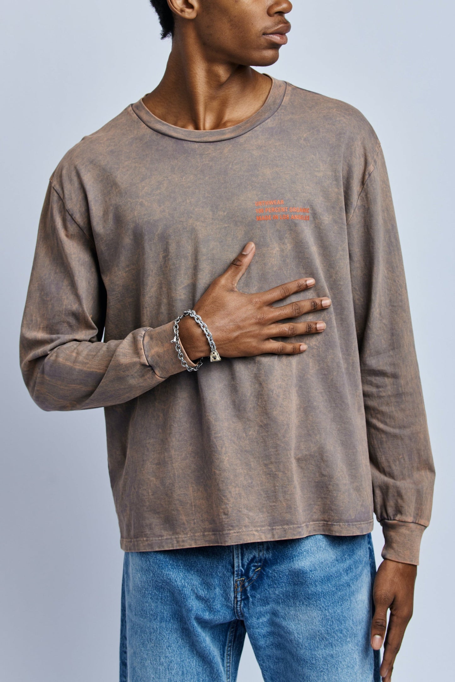 Origins Midweight Relaxed Long Sleeve, Camo Grey by URTHWEAR