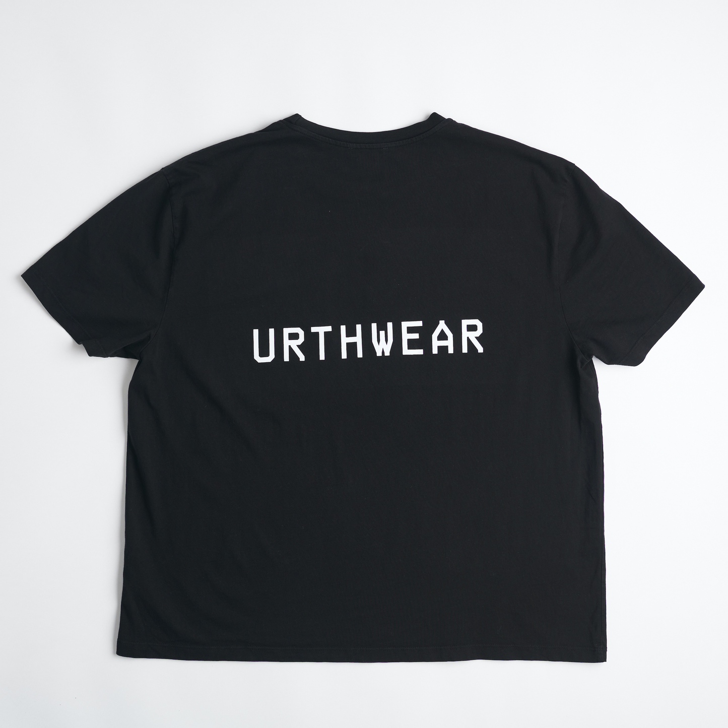 Logo Midweight Relaxed Tee, Super Black by URTHWEAR