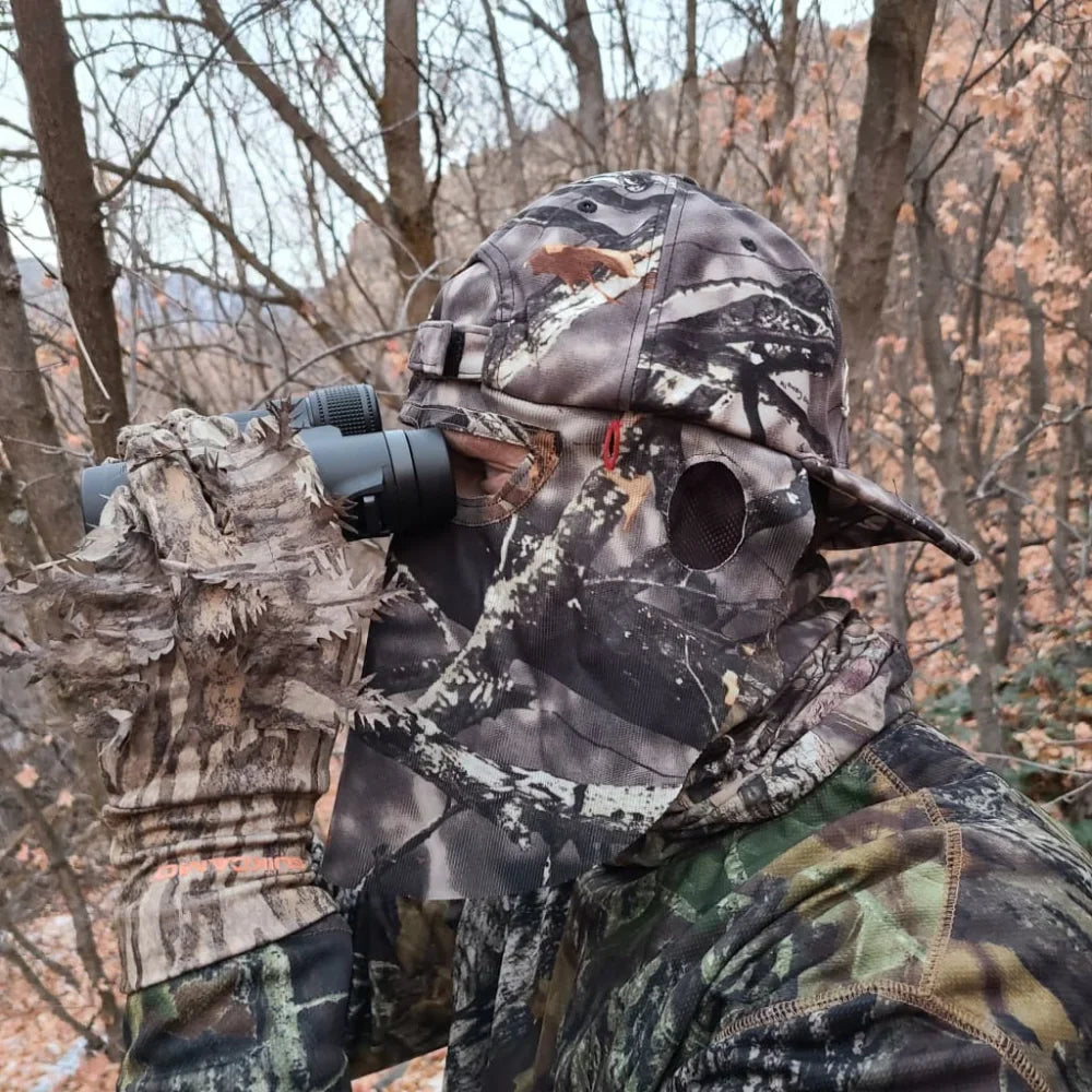 2-in-1 REAR Face Mask and Camo Hat (Fitted) - Front Mask and