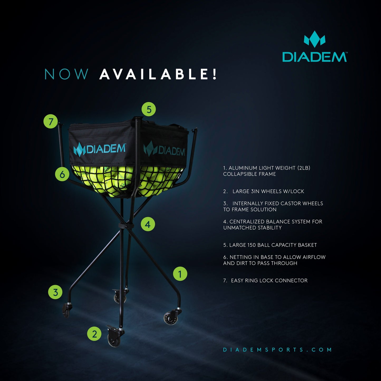 Diadem Ball Cart - 150 Ball by Diadem Sports