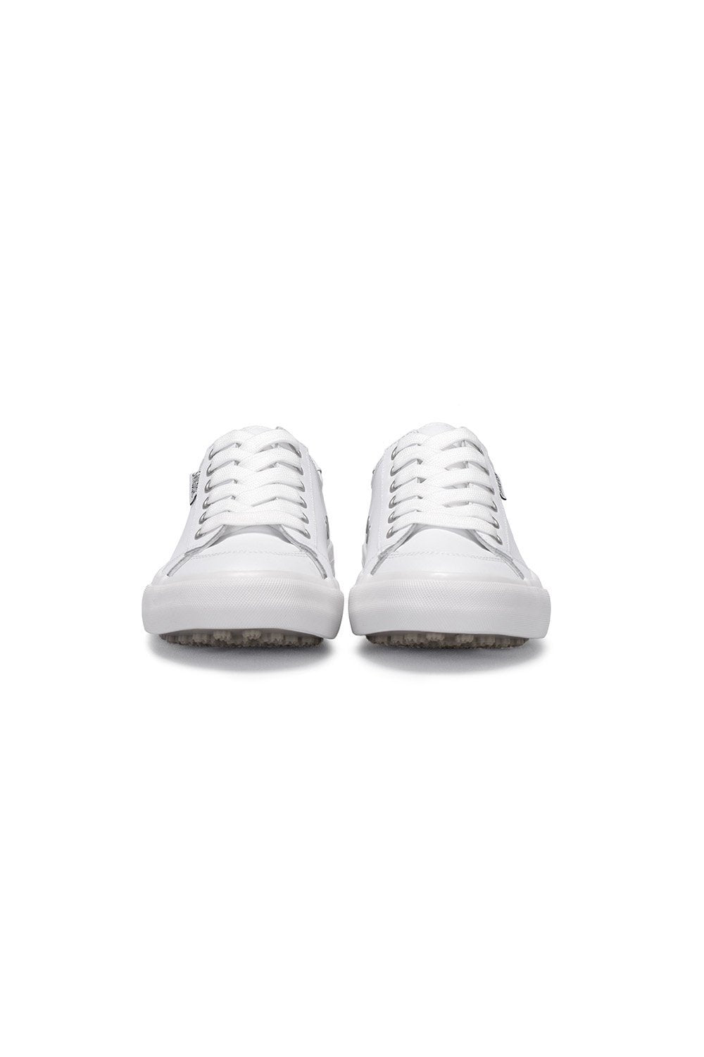 Spikeless White Leather Traveler Shoe by SwingDish