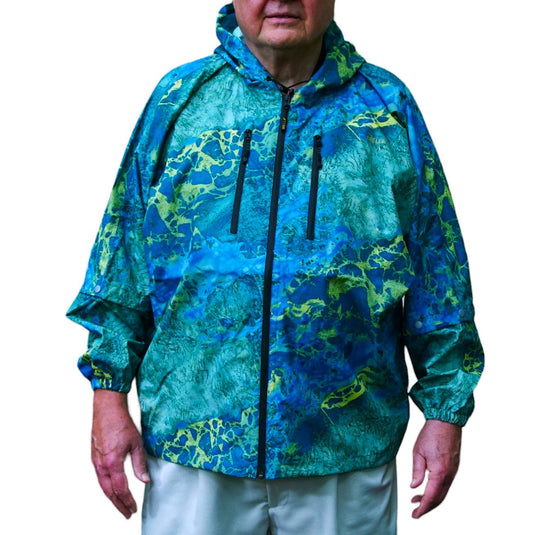 Brella Blue Yellow Unisex Rain Jacket by BRELLA