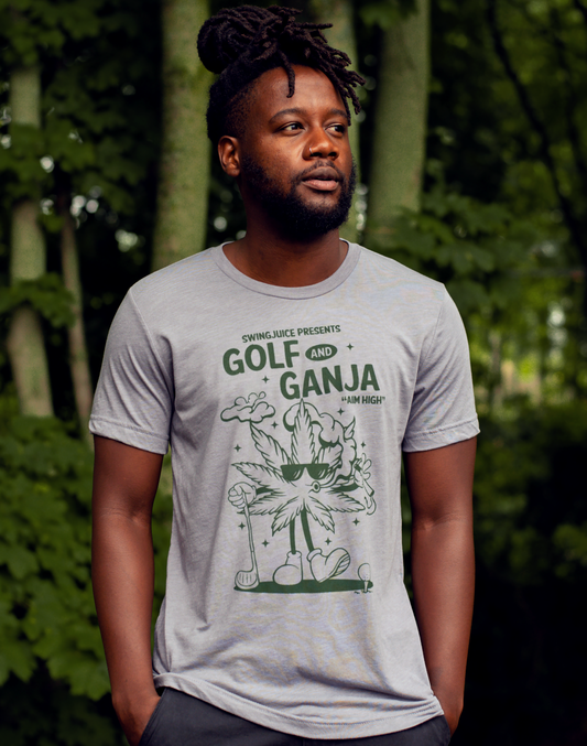 Golf & Ganja Unisex T-Shirt Grey