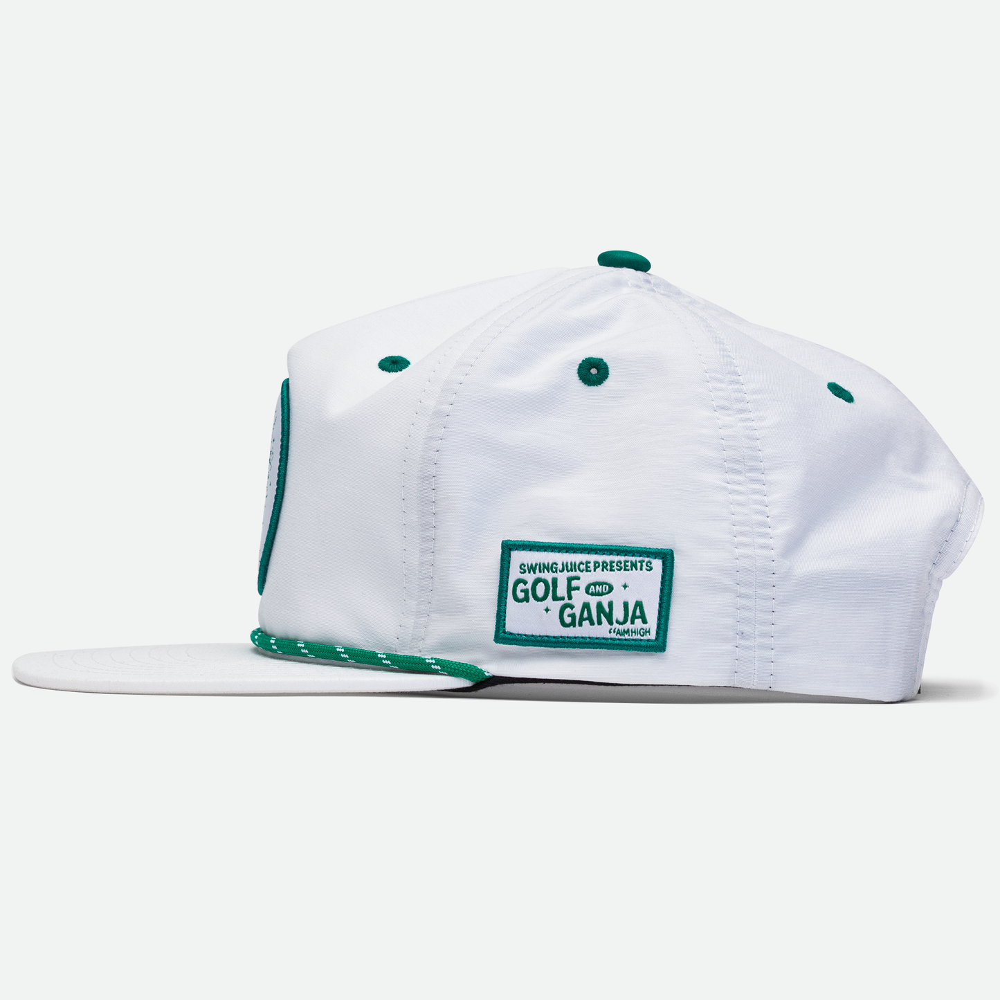 Golf & Ganja Unisex Active Rope Hat White