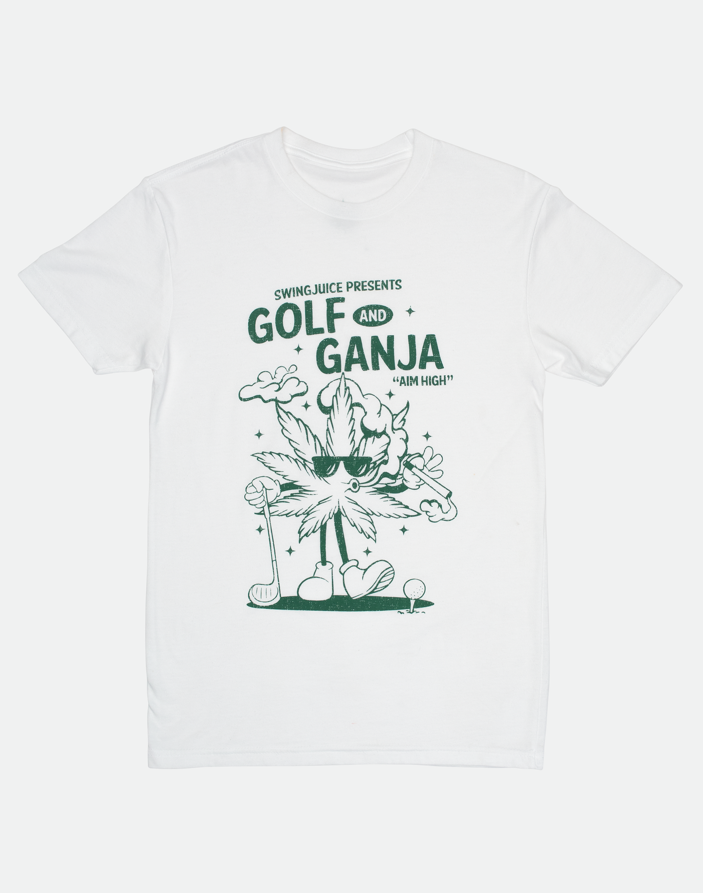 Golf & Ganja Distressed Unisex T-Shirt