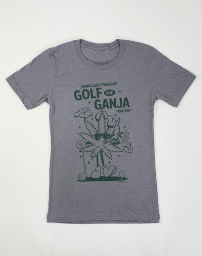 Golf & Ganja Unisex T-Shirt Grey