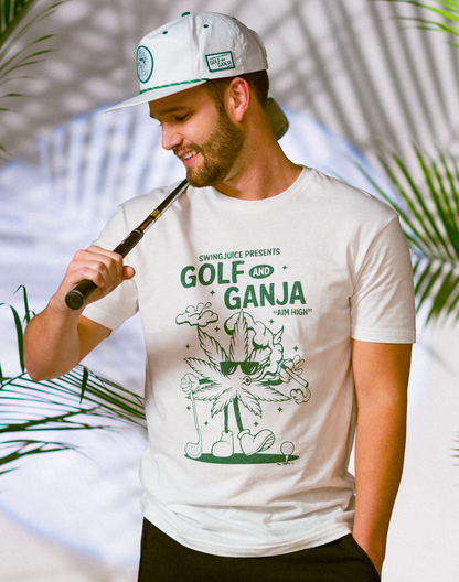 Golf & Ganja Distressed Unisex T-Shirt